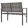 Gartenbank Pavaleanu, grau (2-Sitzer, Polyrattan)
