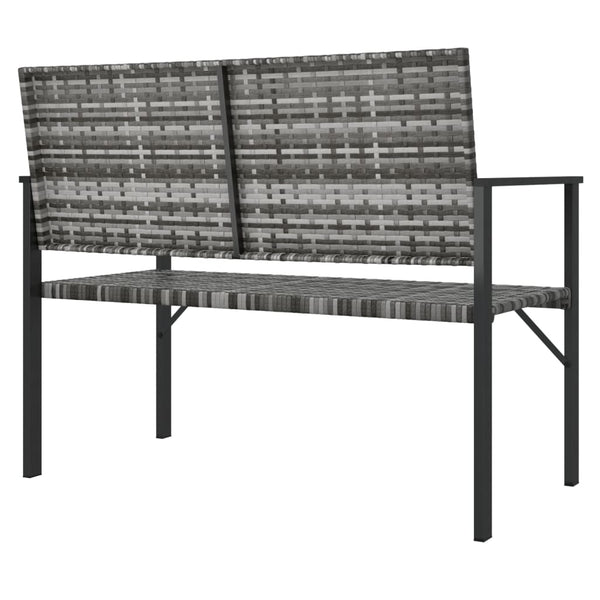 Gartenbank Pavaleanu, grau (2-Sitzer, Polyrattan)