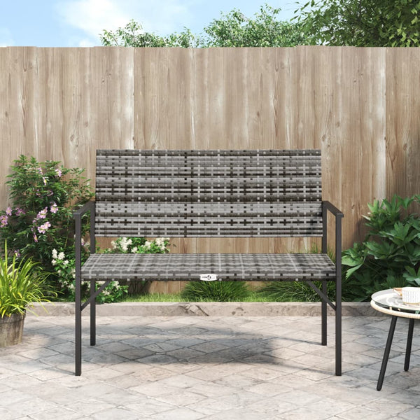 Gartenbank Pavaleanu, grau (2-Sitzer, Polyrattan)