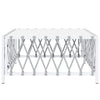 Weißer Gartentisch Risula 70x70x34cm (gewebter Stoff)