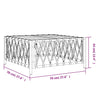 Weißer Gartentisch Risula 70x70x34cm (gewebter Stoff)