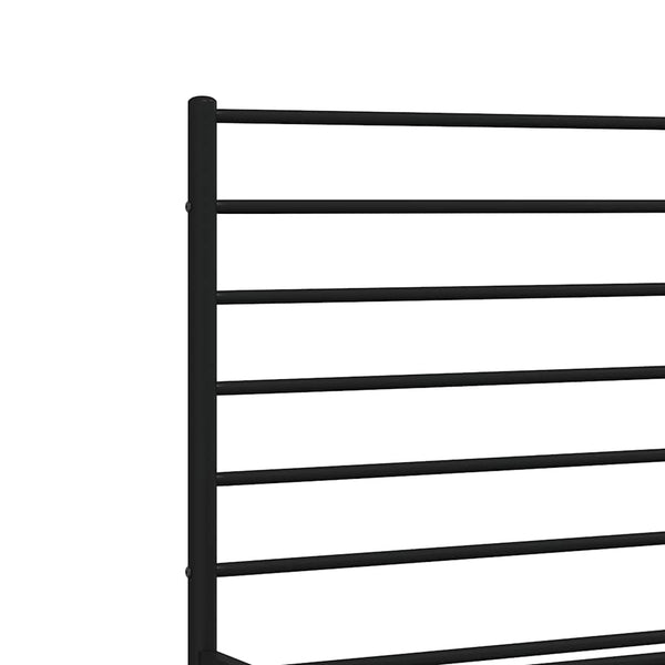 Schwarzes Metallbettgestell mit Kopf- und Fußteil Petronius 120x190cm
