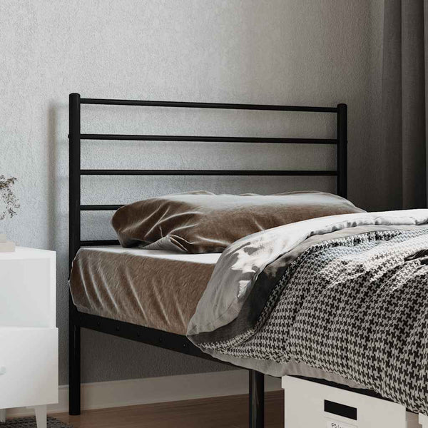 Musta metallinen sängynpääty Tilina 107cm