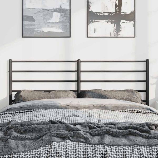 Schwarzes Metallkopfteil Tilina 150 cm