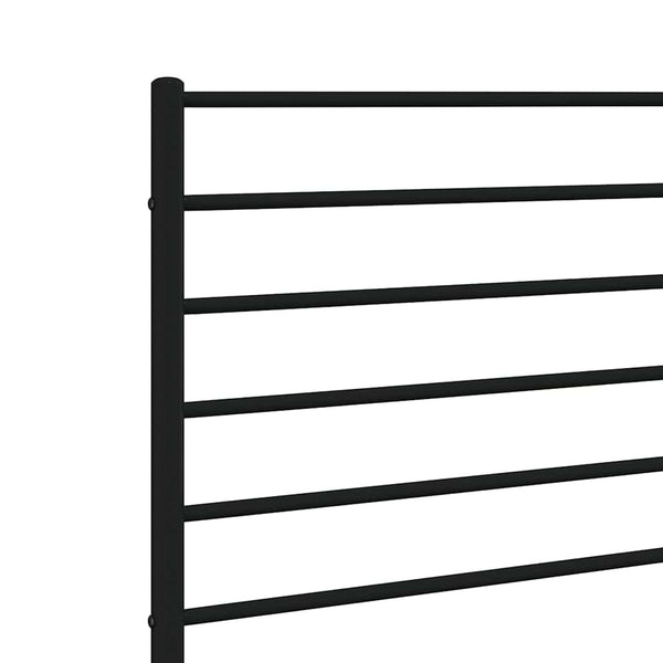 Schwarzes Metallkopfteil Tilina 150 cm