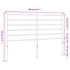Schwarzes Metallkopfteil Tilina 150 cm