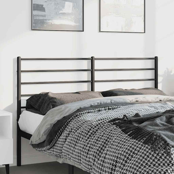 Schwarzes Metallkopfteil Tilina 150 cm