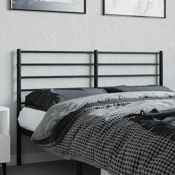 Musta metallinen sängynpääty Tilina 160cm
