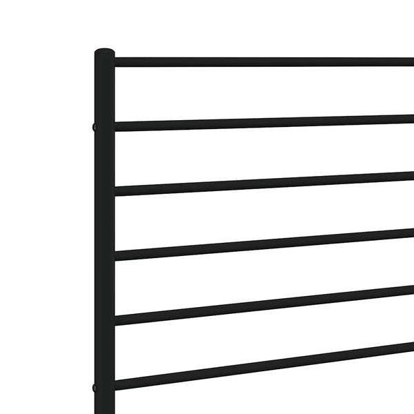 Schwarzes Kopfteil aus Metall Tilina 180cm