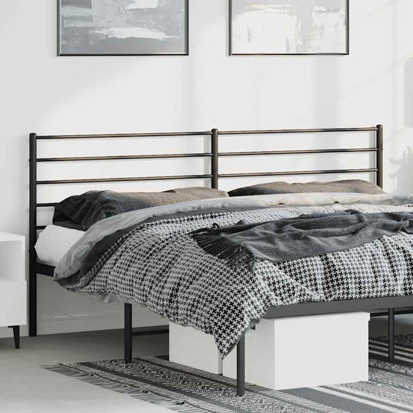 Schwarzes Kopfteil aus Metall Tilina 180cm