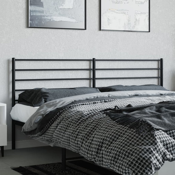 Schwarzes Kopfteil Tilina 200cm aus Metall