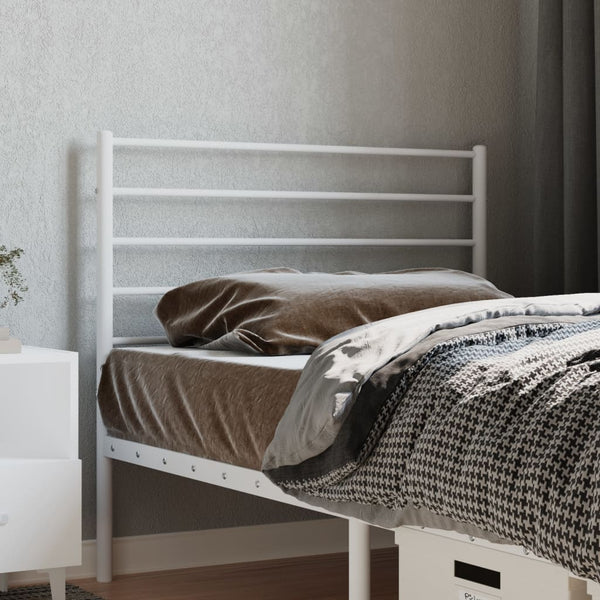 Valkoinen metallinen sängynpääty Tilina 80cm