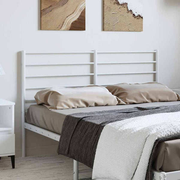 Valkoinen metallinen sängynpääty Tilina 135cm