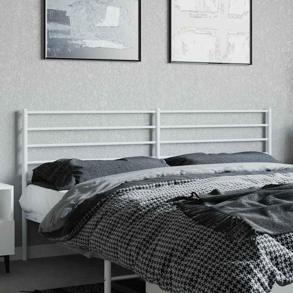 Valkoinen metallinen sängynpääty Tilina 200cm