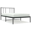 Schwarzes Metallbettgestell mit Kopfteil Vilareta 75x190cm