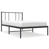 Schwarzes Metallbettgestell mit Kopfteil Vilareta 90x190cm