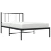 Schwarzes Metallbettgestell mit Kopfteil Vilareta 90x190cm