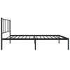 Schwarzes Metallbettgestell mit Kopfteil Vilareta 90x190cm