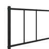 Schwarzes Metallbettgestell mit Kopfteil Vilareta 90x190cm