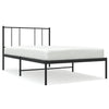 Schwarzes Metallbettgestell mit Kopfteil Vilareta 107x203cm