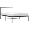 Schwarzes Metallbettgestell mit Kopfteil Vilareta 107x203cm