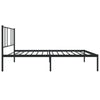 Schwarzes Metallbettgestell mit Kopfteil Vilareta 107x203cm