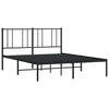 Schwarzes Metallbettgestell mit Kopfteil Vilareta 140x190cm