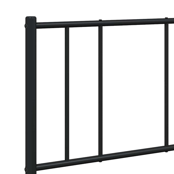 Schwarzes Metallbettgestell mit Kopfteil Vilareta 140x190cm