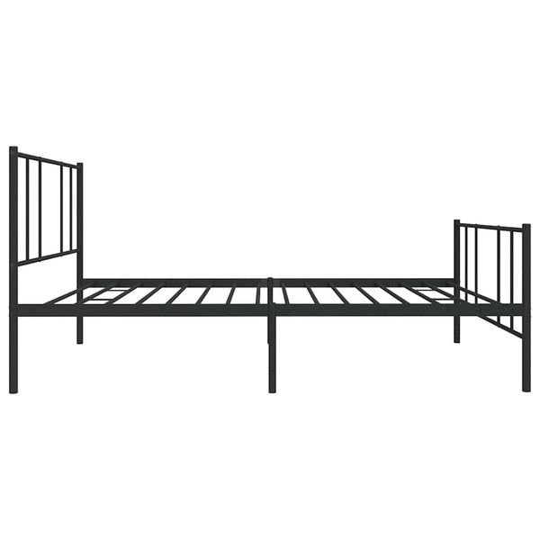 Schwarzer Metallbettrahmen mit Kopfteilen Vilareta 75x190cm