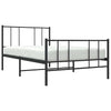 Schwarzes Metallbettgestell mit Kopfteilen Vilareta 80x200cm