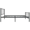 Schwarzes Metallbettgestell mit Kopfteilen Vilareta 80x200cm