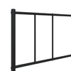 Schwarzes Metallbettgestell mit Kopfteilen Vilareta 80x200cm
