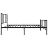 Schwarzes Metallbettgestell mit Kopfteilen Vilareta 90x190cm