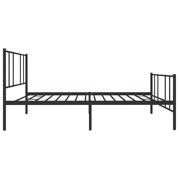 Schwarzes Metallbettgestell mit Kopfteilen Vilareta 90x190cm