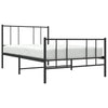 Schwarzes Metallbettgestell mit Kopfteilen Vilareta 107x203cm