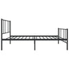Schwarzes Metallbettgestell mit Kopfteilen Vilareta 107x203cm