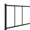 Schwarzes Metallbettgestell mit Kopfteilen Vilareta 107x203cm