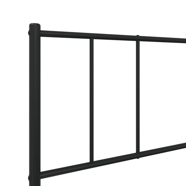Schwarzes Metallbettgestell mit Kopfteilen Vilareta 107x203cm