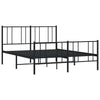 Schwarzes Metallbettgestell mit Kopfteil Vilareta 120x190cm