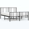 Schwarzes Metallbettgestell mit Kopfteil Vilareta 135x190cm