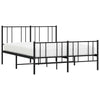 Schwarzes Metallbettgestell mit Kopfteil Vilareta 135x190cm