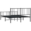 Schwarzes Metallbettgestell mit Kopfteil Vilareta 135x190cm