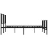 Schwarzes Metallbettgestell mit Kopfteil Vilareta 180x200cm
