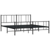 Schwarzes Metallbettgestell mit Kopfteilen Vilareta 183x213cm