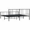 Schwarzes Metallbettgestell mit Kopfteilen Vilareta 183x213cm