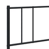 Schwarzes Metallbettgestell mit Kopfteilen Vilareta 183x213cm