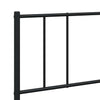 Schwarzes Metallbettgestell mit Kopfteil und Fußteil Vilareta 193x203cm