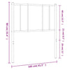 Schwarzes Metallkopfteil Javion 100 cm