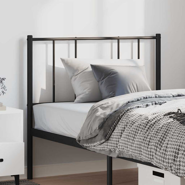 Schwarzes Metallkopfteil Javion 100 cm