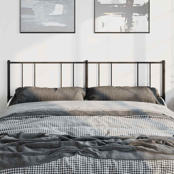 Schwarzes Metallkopfteil Javion 180 cm